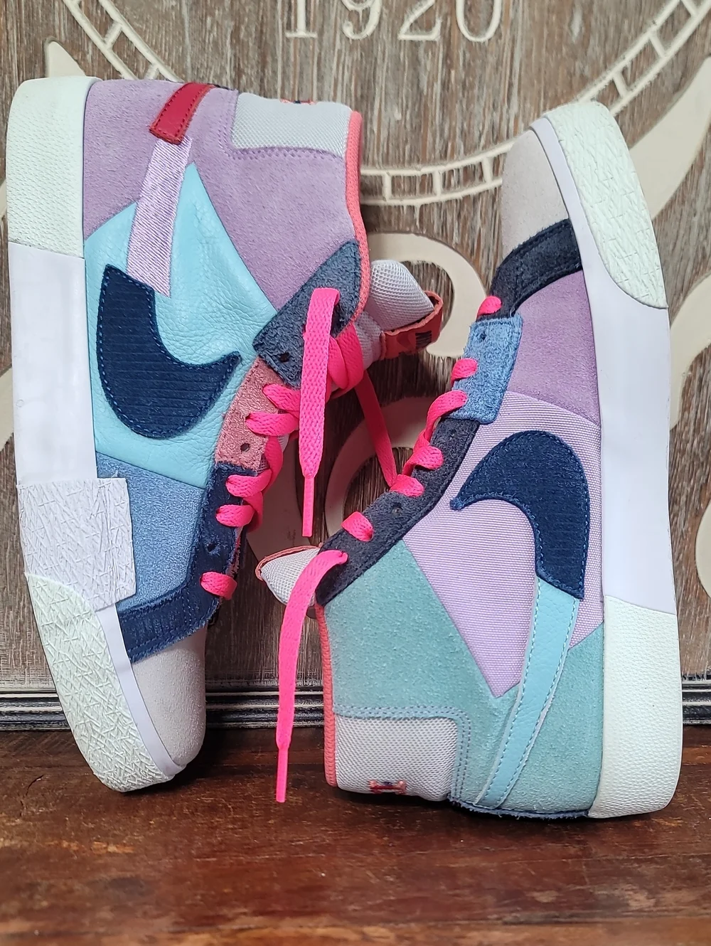 Nike Zoom Blazer Mid Premium SB 'Mosaic Pack-Multi' Wmns 9.5 Great Condition